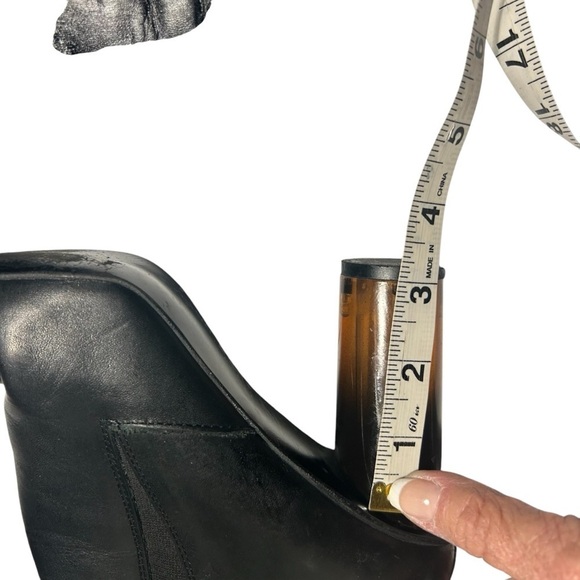 Pure Navy Made In Spain Black Leather Booties Sz 39 (8) - Picture 11 of 11